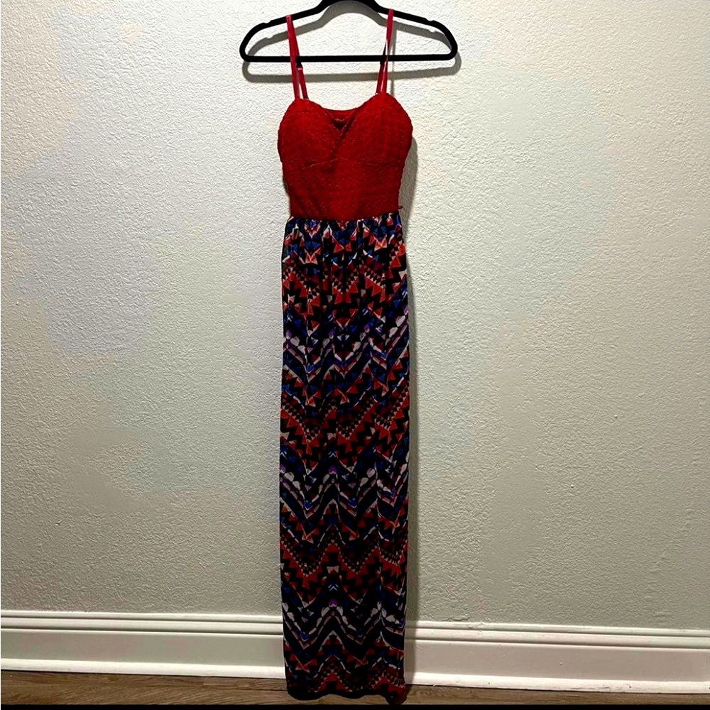Lily Rose Graphic Print Maxi Dress
